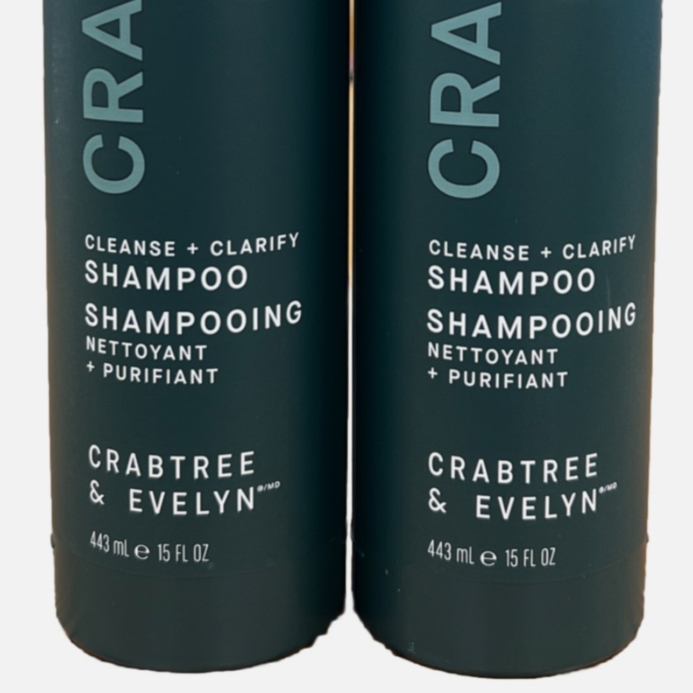 CRABTREE & EVELYN CLEANSE + CLARIFY SHAMPOO 15 oz | Set of 4 | Pump Bottles - Picture 4 of 9